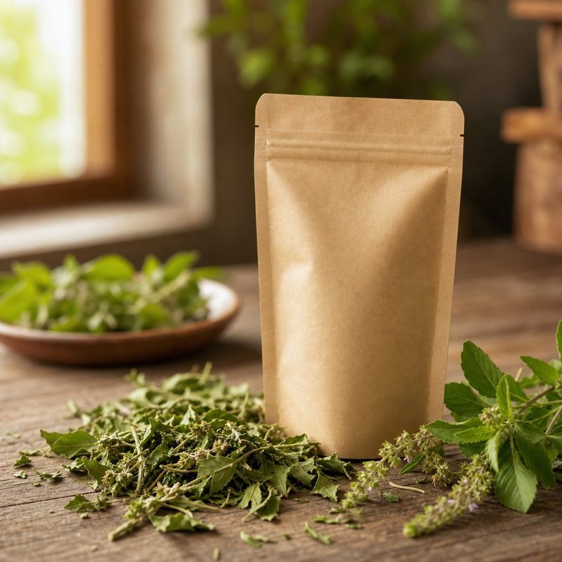 ঔষধি গ্রামের শুকনো তুলসী পাতার চা — Tulsi Leaf Tea